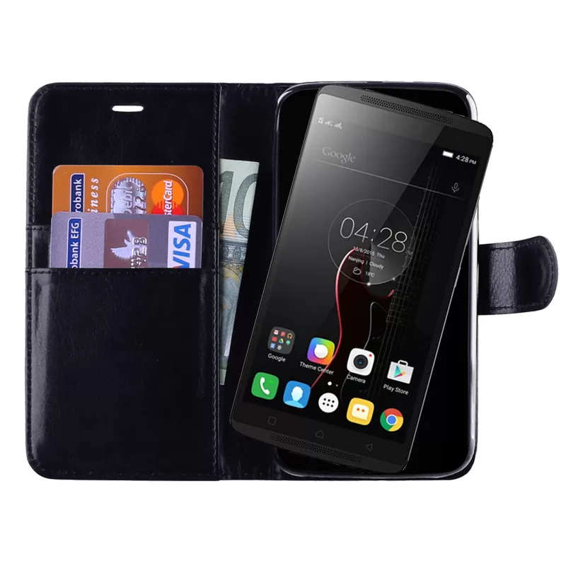 VOLTE-TEL LEATHER-TPU BOOK STAND ΘΗΚΗ LENOVO K4 NOTE A7010 BLACK - Image 2