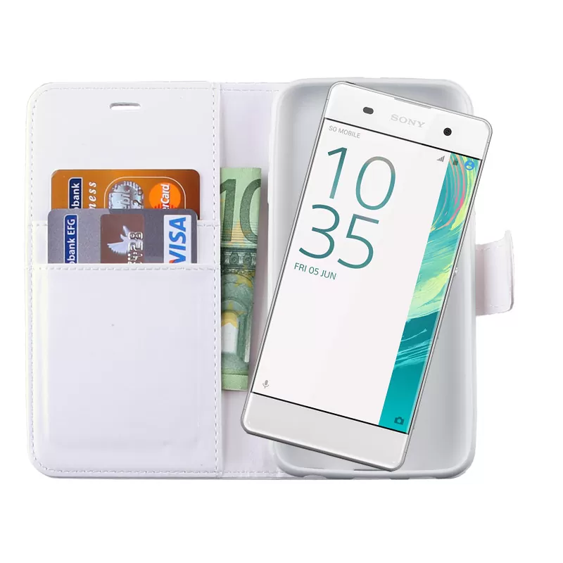 VOLTE-TEL LEATHER-TPU BOOK STAND ΘΗΚΗ SONY XPERIA XA 5.0in WHITE - Image 2