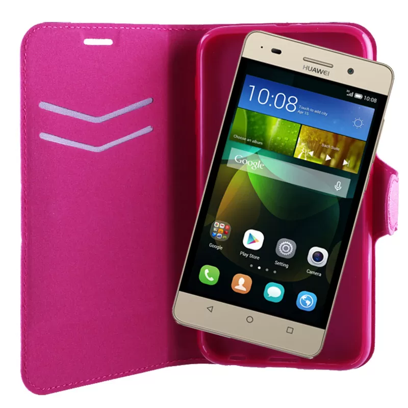 VOLTE-TEL LEATHER-TPU BOOK STAND ΘΗΚΗ HONOR 4C G PLAY MINI LINE PINK - Image 2