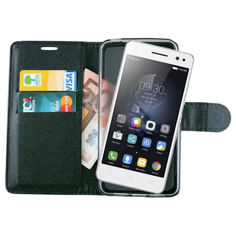 VOLTE-TEL LEATHER PU BOOK-STAND ΘΗΚΗ LENOVO VIBE S1 BLACK - Image 2