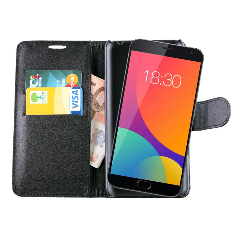 VOLTE-TEL LEATHER PU BOOK-STAND ΘΗΚΗ MEIZU MX5 5.5in BLACK - Image 2