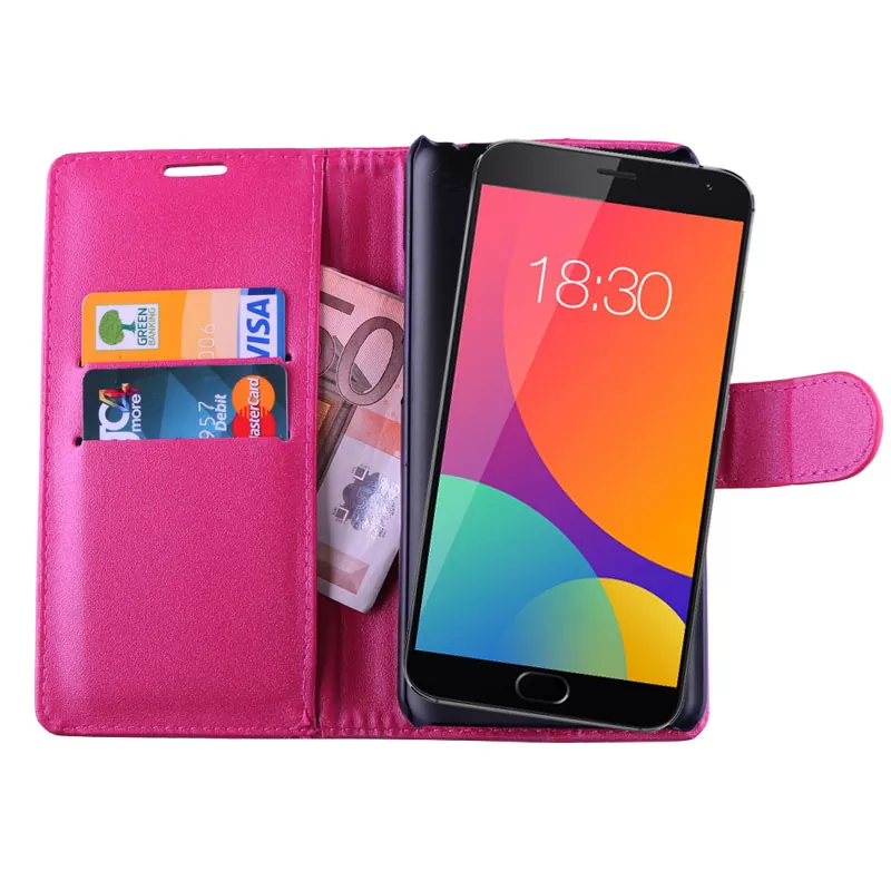 VOLTE-TEL LEATHER PU BOOK-STAND ΘΗΚΗ MEIZU MX5 5.5in PINK - Image 2