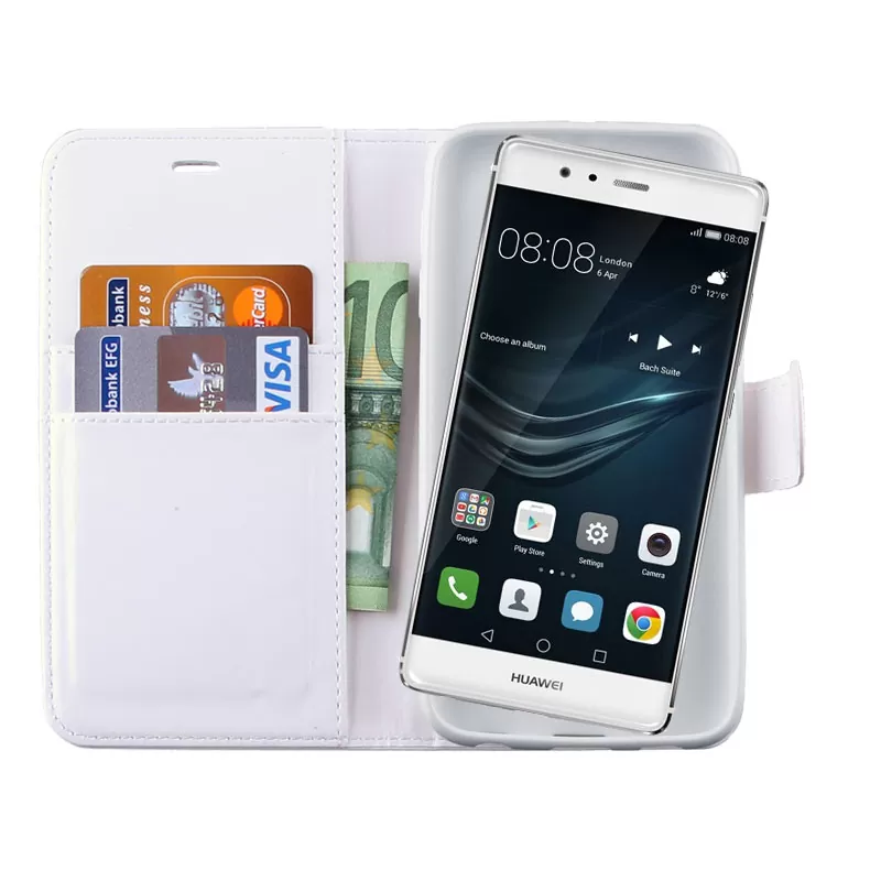 VOLTE-TEL LEATHER-TPU BOOK STAND ΘΗΚΗ HUAWEI P9 5.2in WHITE - Image 2