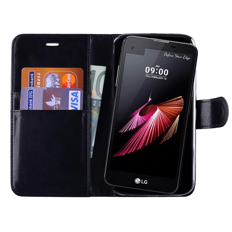 VOLTE-TEL LEATHER-TPU BOOK STAND ΘΗΚΗ LG X SCREEN K500N 4.93in BLACK - Image 2