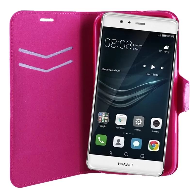 VOLTE-TEL LEATHER-TPU BOOK STAND ΘΗΚΗ HUAWEI P9 5.2in LINE PINK - Image 2
