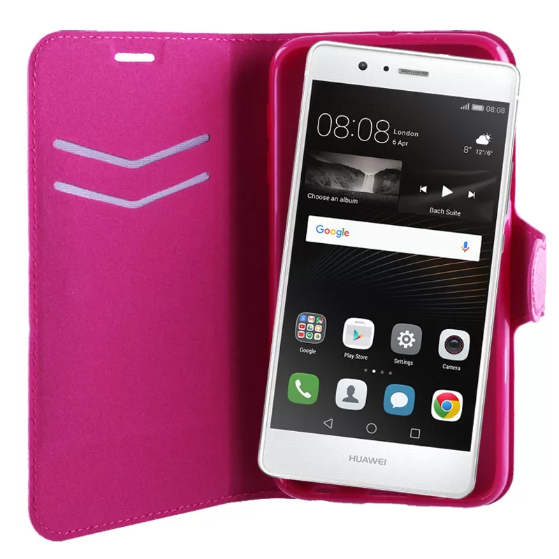 VOLTE-TEL LEATHER-TPU BOOK STAND ΘΗΚΗ HUAWEI P9 LITE 5.2in LINE PINK - Image 2