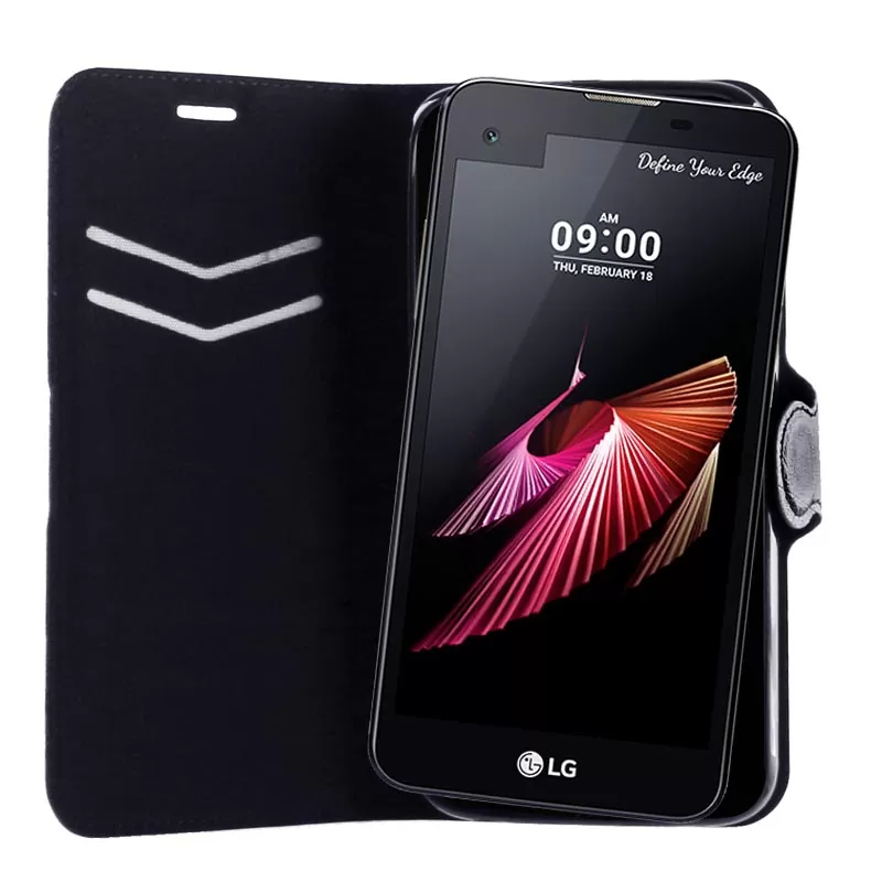 VOLTE-TEL LEATHER-TPU BOOK STAND ΘΗΚΗ LG X SCREEN K500N 4.93inLINE BLACK - Image 2