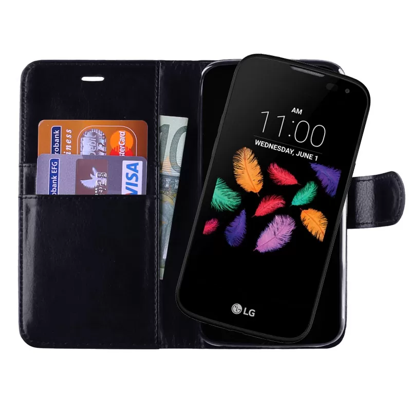 VOLTE-TEL LEATHER-TPU BOOK STAND ΘΗΚΗ LG K3 K100 BLACK - Image 2