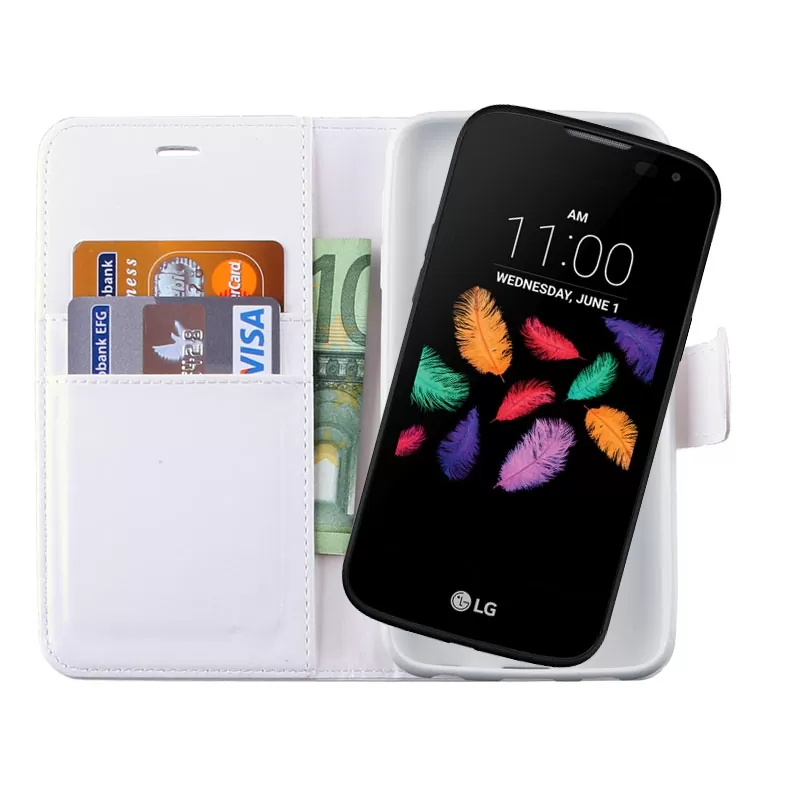 VOLTE-TEL LEATHER-TPU BOOK STAND ΘΗΚΗ LG K3 K100 WHITE - Image 2