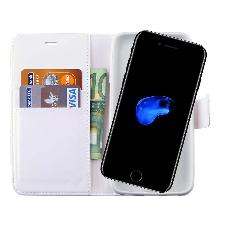 VOLTE-TEL LEATHER-TPU BOOK STAND ΘΗΚΗ IPHONE SE 2022/IPHONE SE 2020/IPHONE 8/7 4.7in WHITE - Image 2