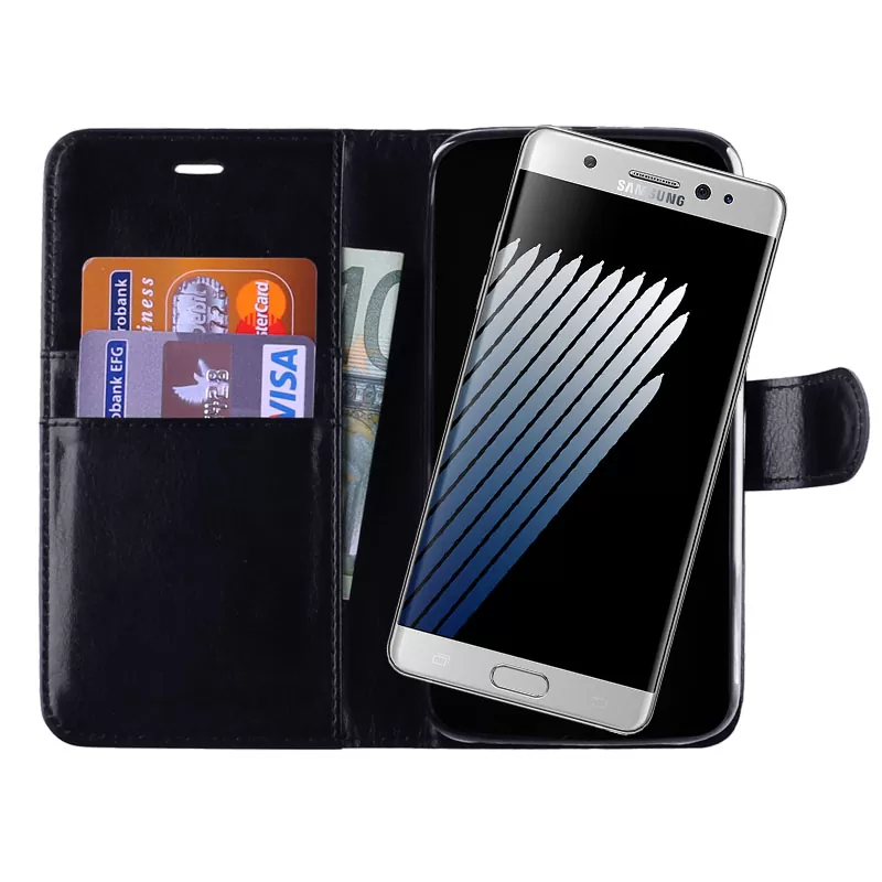 VOLTE-TEL LEATHER-TPU BOOK STAND ΘΗΚΗ SAMSUNG NOTE FE 5.7inBLACK - Image 2