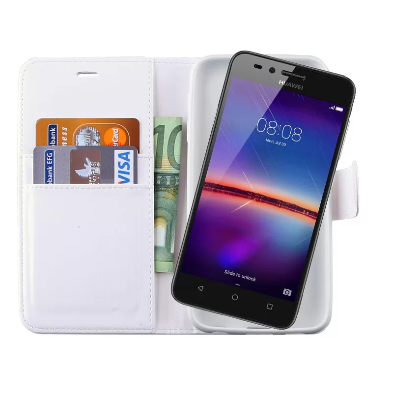 VOLTE-TEL LEATHER-TPU BOOK STAND ΘΗΚΗ HUAWEI Y3 II 4.5in WHITE - Image 2