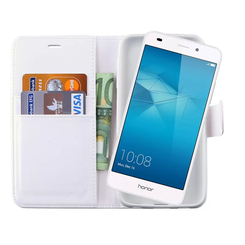 VOLTE-TEL LEATHER-TPU BOOK STAND ΘΗΚΗ HONOR 5C/7 LITE 5.2in WHITE - Image 2