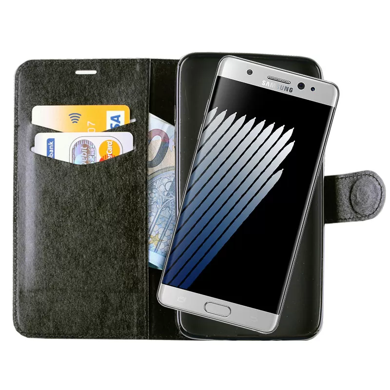 VOLTE-TEL LEATHER-TPU BOOK STAND ΘΗΚΗ SAMSUNG NOTE FE SILK BLACK - Image 2
