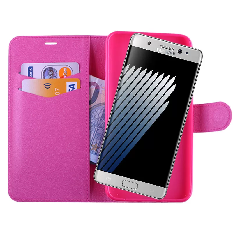 VOLTE-TEL LEATHER-TPU BOOK STAND ΘΗΚΗ SAMSUNG NOTE FE SILK PINK - Image 2