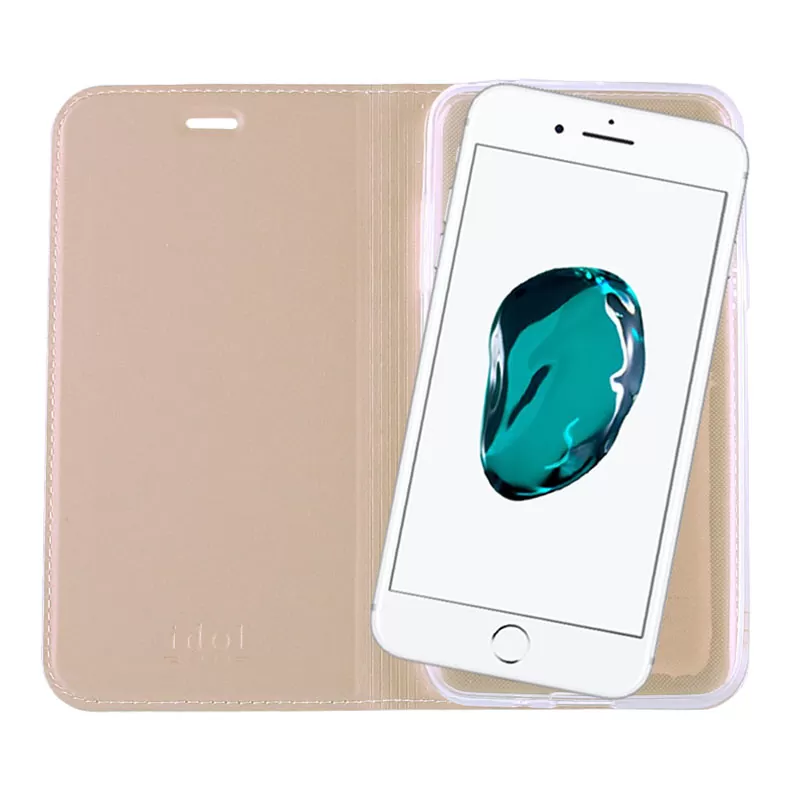 IDOL 1991 PRIME MAGNET BOOK STAND ΘΗΚΗ IPHONE SE 2022/IPHONE SE 2020/IPHONE 8/7 4.7in GOLD - Image 2