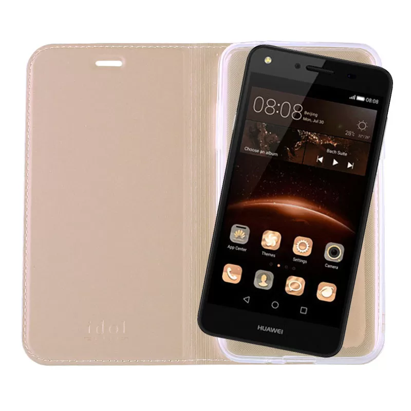 IDOL 1991 PRIME MAGNET BOOK STAND ΘΗΚΗ HUAWEI Y5 II 5.0in GOLD - Image 2