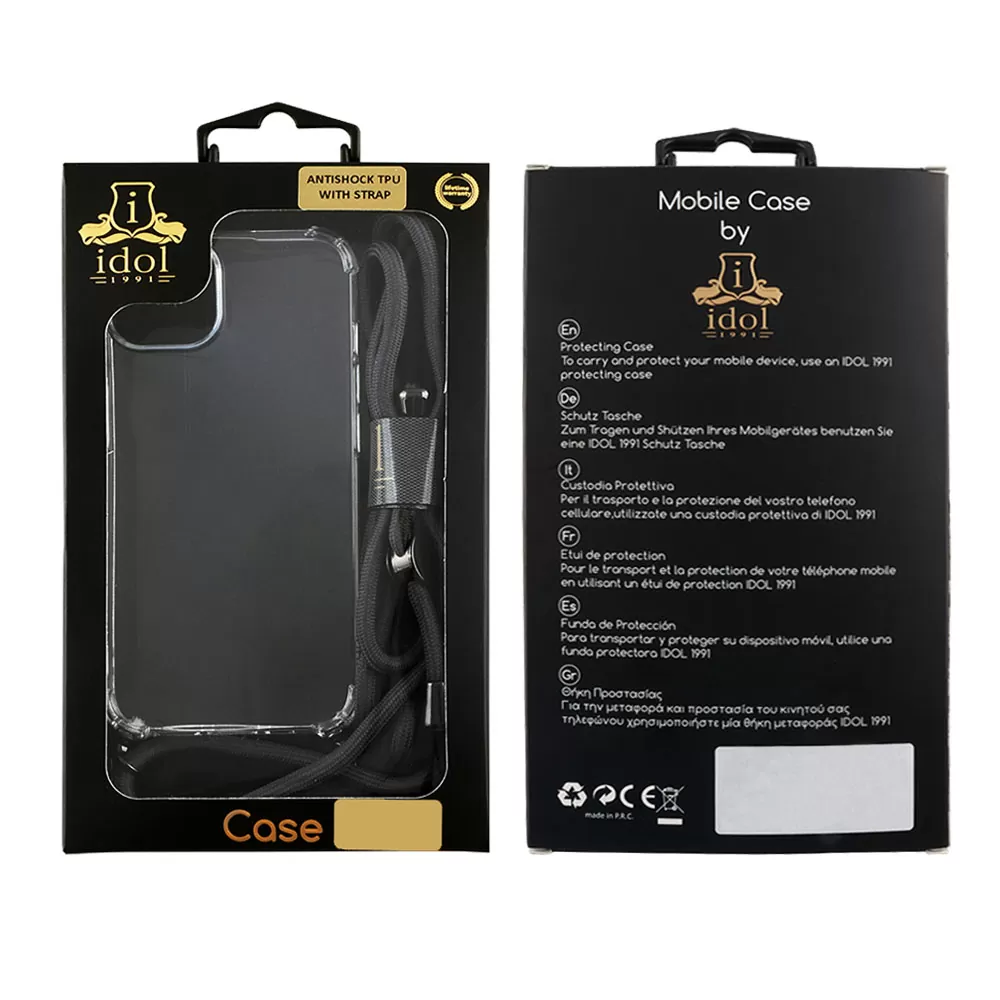 IDOL 1991 ANTISHOCK AIR TPU ΘΗΚΗ IPHONE 15 6.1in WITH STRAP CAMERA GUARD ΔΙΑΦΑΝΗ - Image 8
