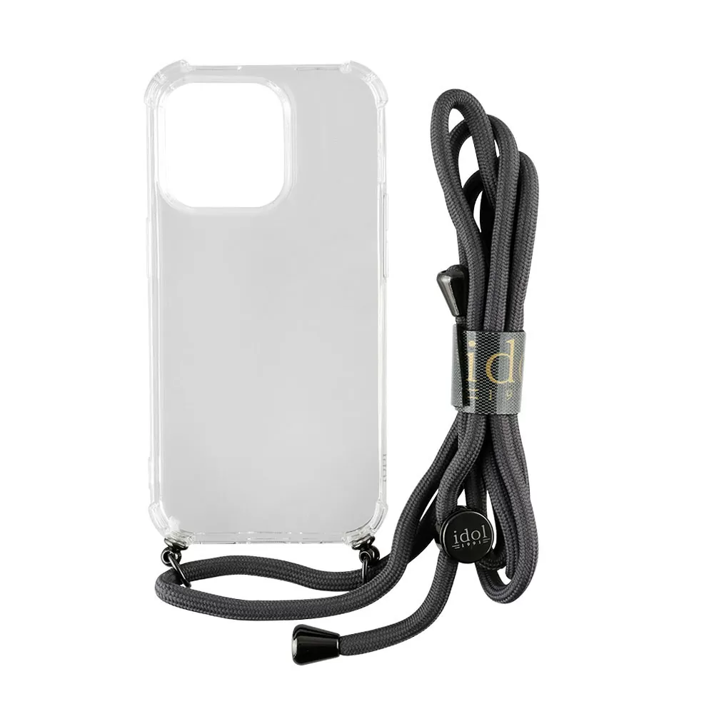 IDOL 1991 ANTISHOCK AIR TPU ΘΗΚΗ IPHONE 15 PRO 6.1in WITH STRAP CAMERA GUARD ΔΙΑΦΑΝΗ - Image 2