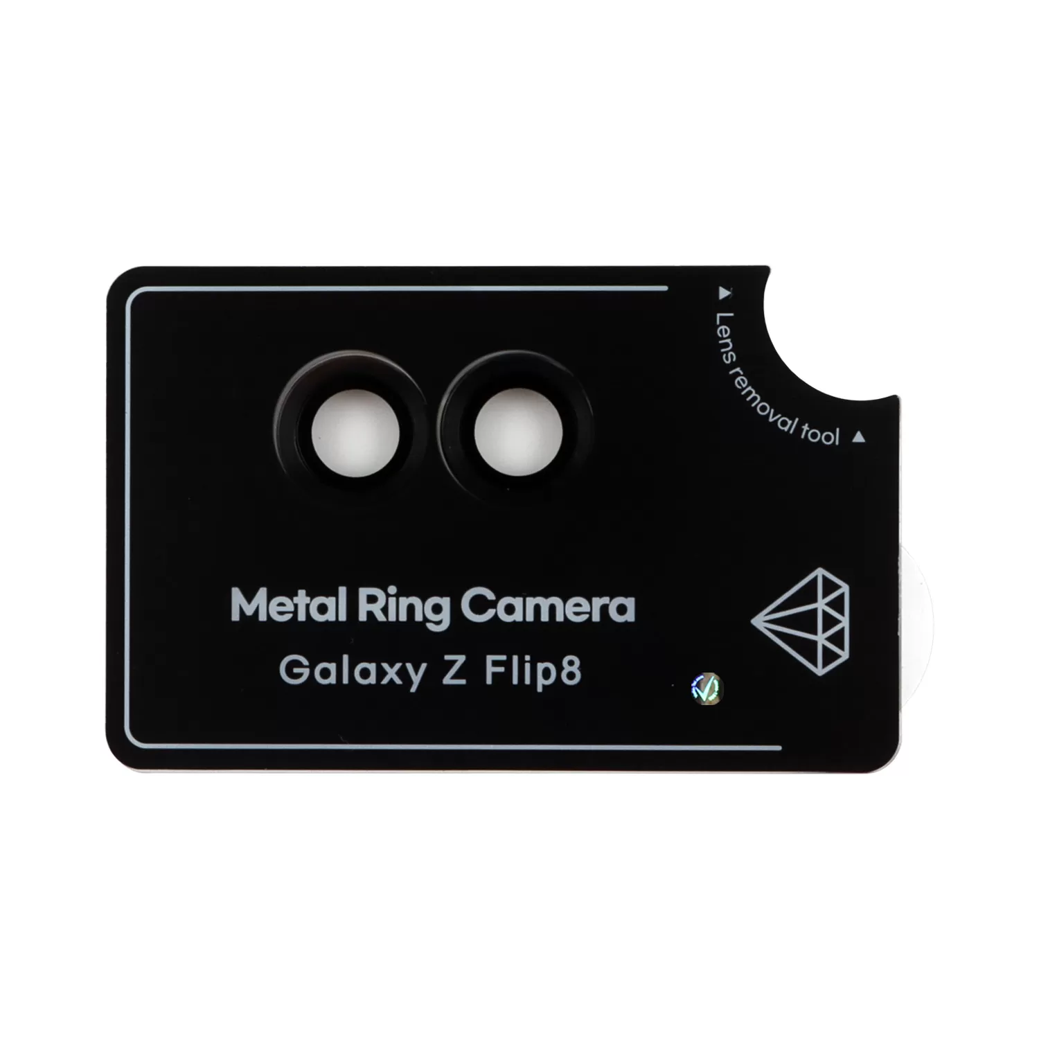 VOLTE-TEL CAMERA GLASS COVER SAMSUNG Z FLIP 8 5G 8.0in 9H 0.33MM EASY APPLICATION BLACK - Image 2