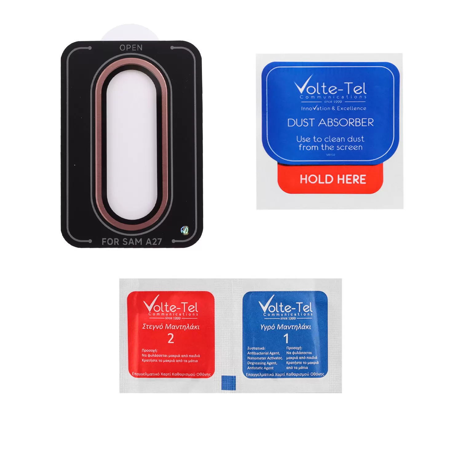 VOLTE-TEL CAMERA GLASS COVER SAMSUNG A27 5G A276 6.7in 9H 0.33MM EASY APPLICATION PINK - Image 4