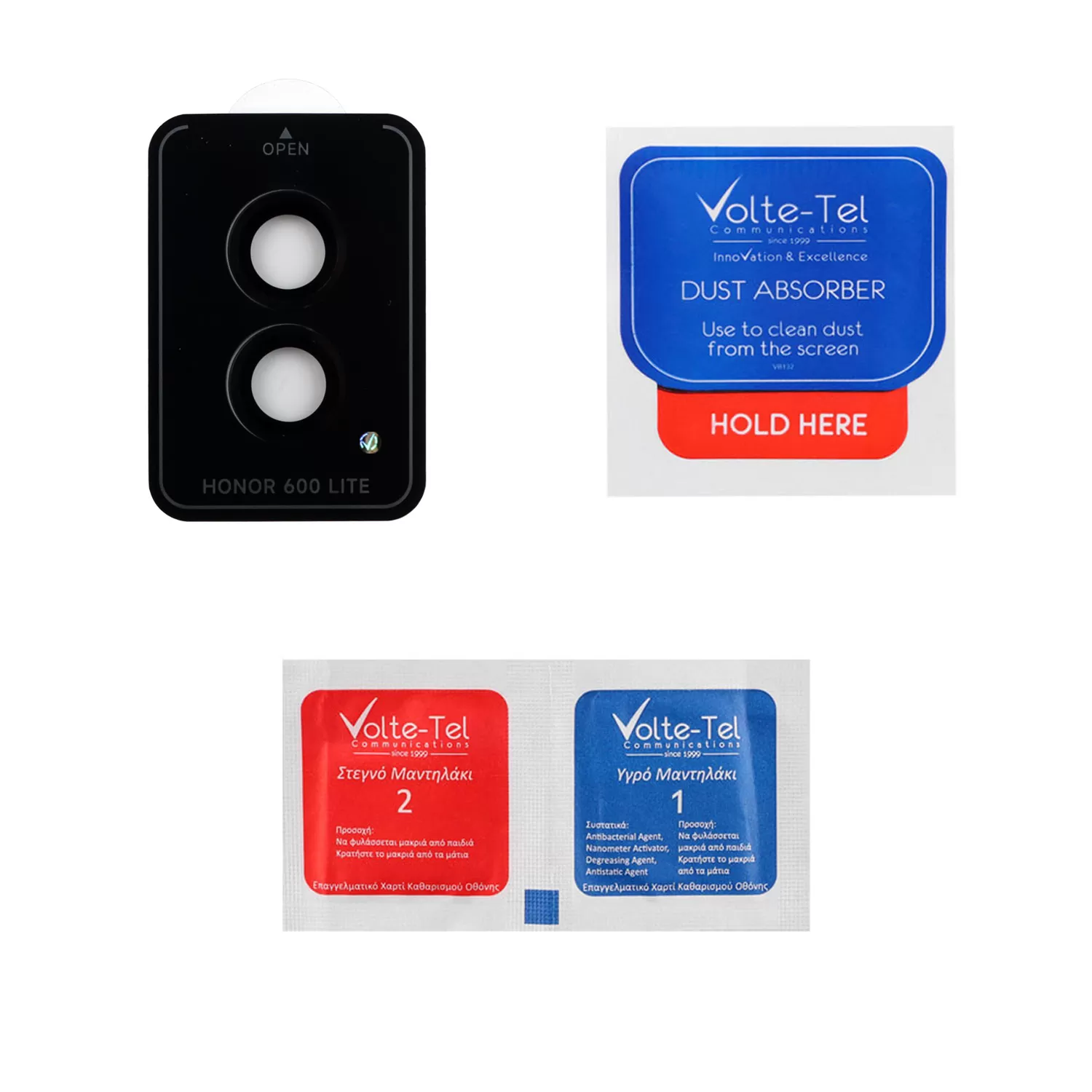 VOLTE-TEL CAMERA GLASS COVER HONOR 600 LITE 5G 6.6in 9H 0.33MM EASY APPLICATION BLACK - Image 3