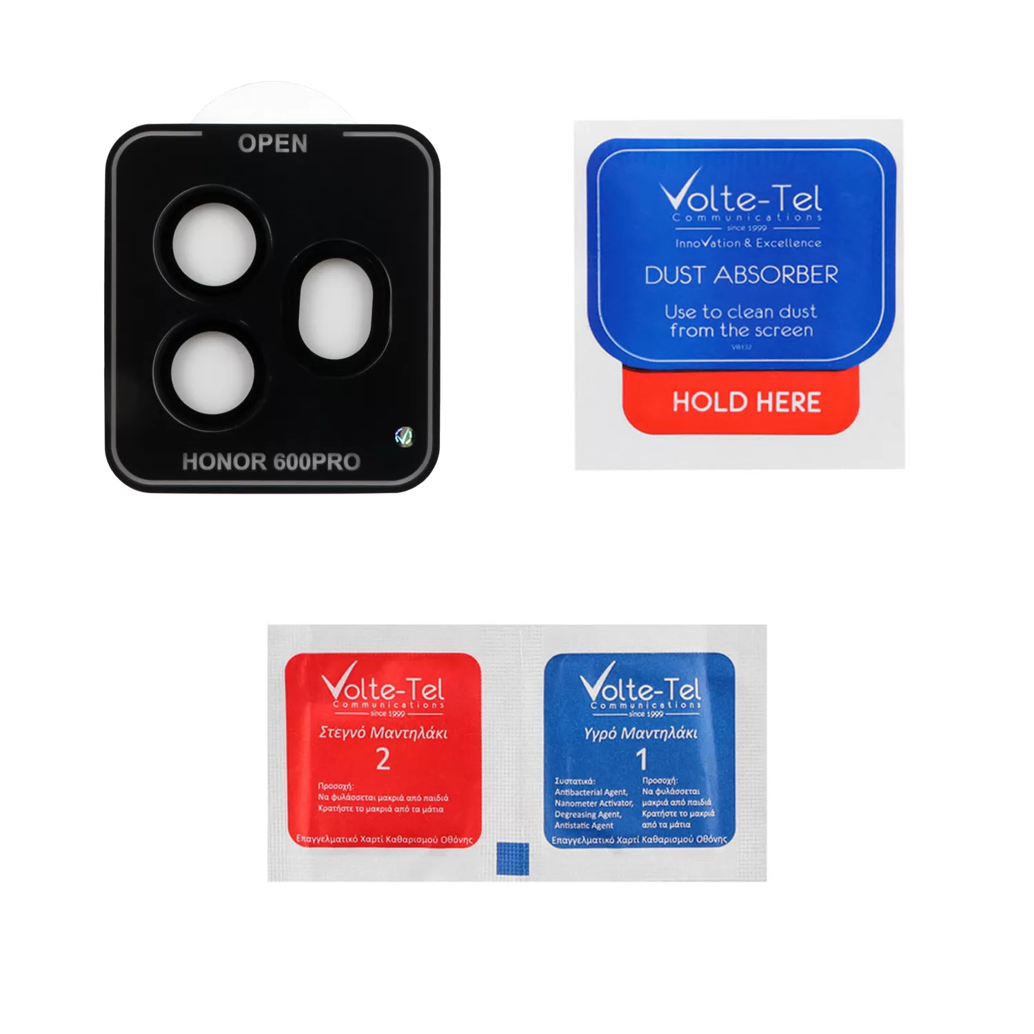 VOLTE-TEL CAMERA GLASS COVER HONOR 600 PRO 5G 6.57in 9H 0.33MM EASY APPLICATION BLACK - Image 3