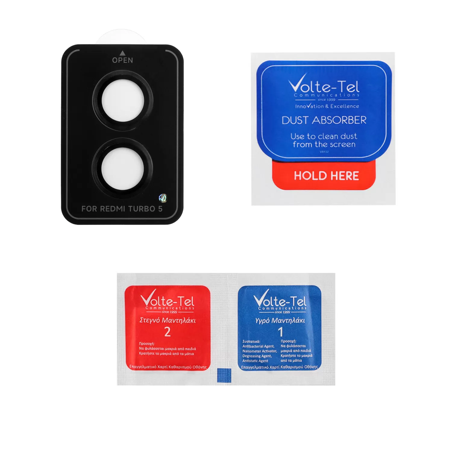 VOLTE-TEL CAMERA GLASS COVER XIAOMI POCO X8 PRO 5G 6.59in 9H 0.33MM EASY APPLICATION BLACK - Image 3