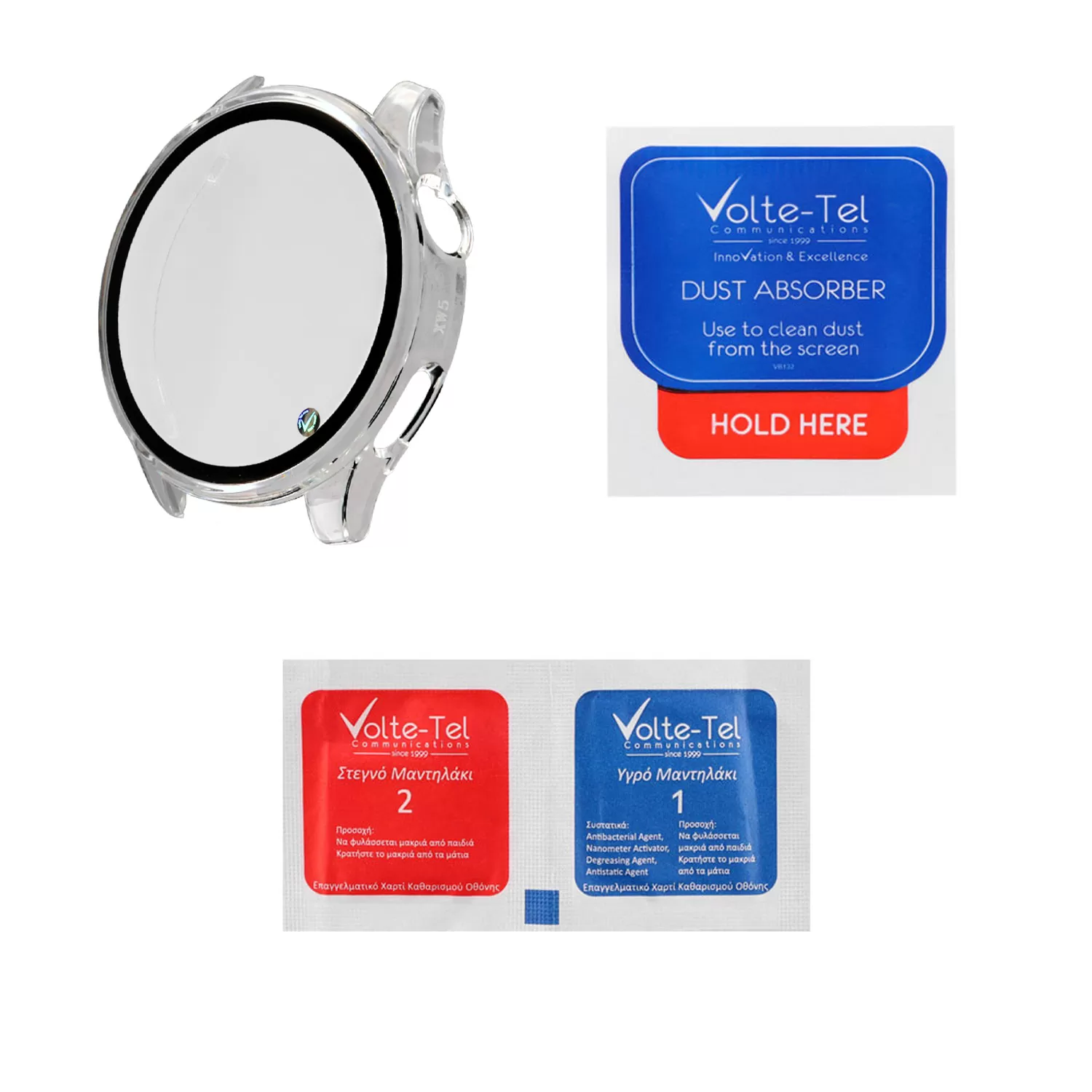 VOLTE-TEL PC EDGE COVER TEMPERED GLASS XIAOMI WATCH 5 47mm 1.54in 9H 0.30mm 3D FULL GLUE FULL COVER TRANSPARENT - Image 3