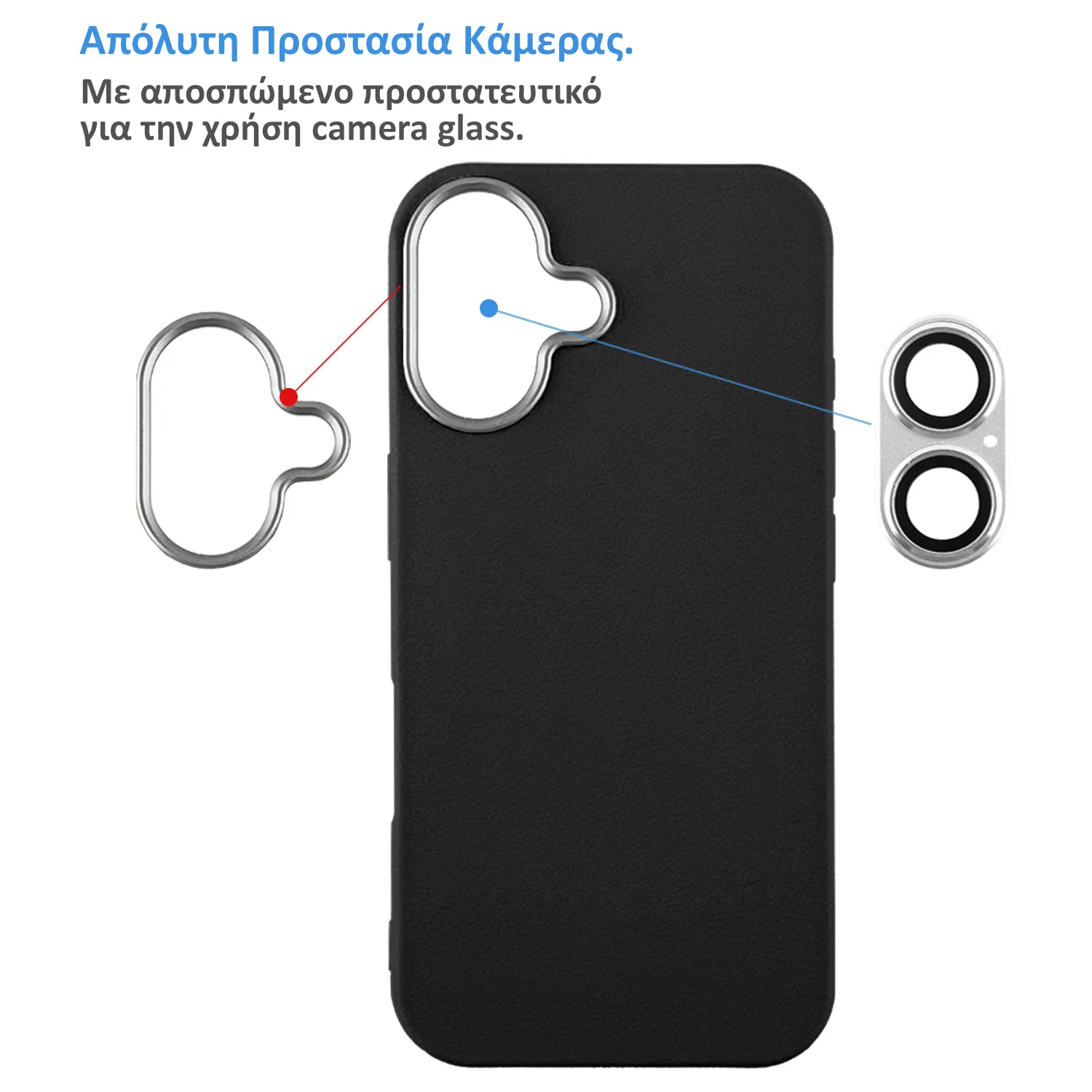 LIME FLEXISNAP TPU ΘΗΚΗ XIAOMI REDMI A7 PRO 4G 6.9in CAMERA GUARD BLACK - Image 3