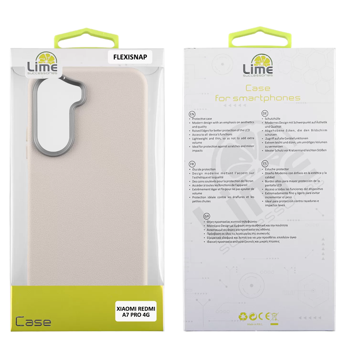 LIME FLEXISNAP TPU ΘΗΚΗ XIAOMI REDMI A7 PRO 4G 6.9in CAMERA GUARD OFF WHITE - Image 4