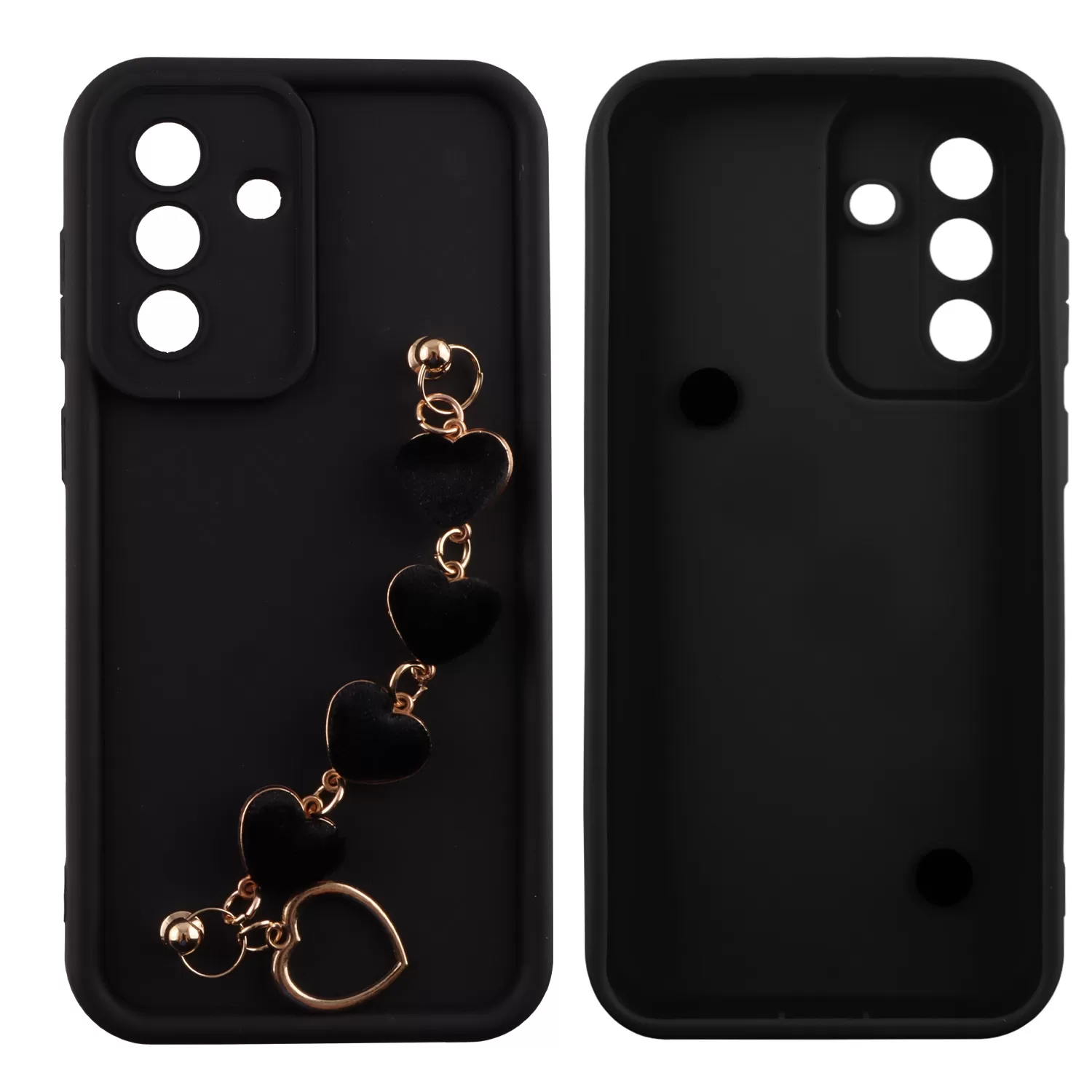 VOLTE-TEL SILICON TPU WITH STRAP ΘΗΚΗ SAMSUNG A37 5G A376 6.7in  FULL CAMERA PROTECTION BLACK WITH BLACK HEARTS - Image 4