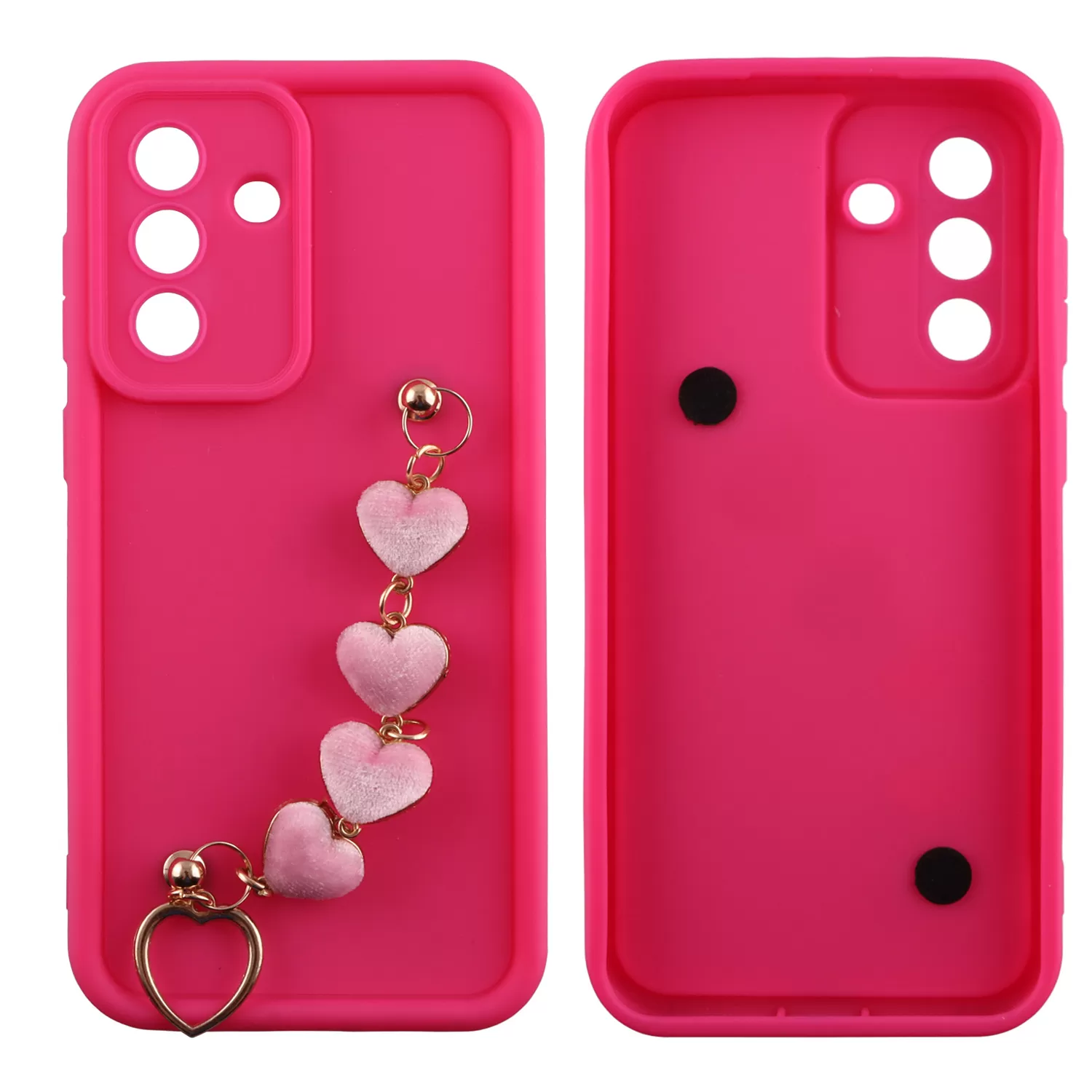 VOLTE-TEL SILICON TPU WITH STRAP ΘΗΚΗ SAMSUNG A37 5G A376 6.7in  FULL CAMERA PROTECTION PINK WITH PINK HEARTS - Image 4