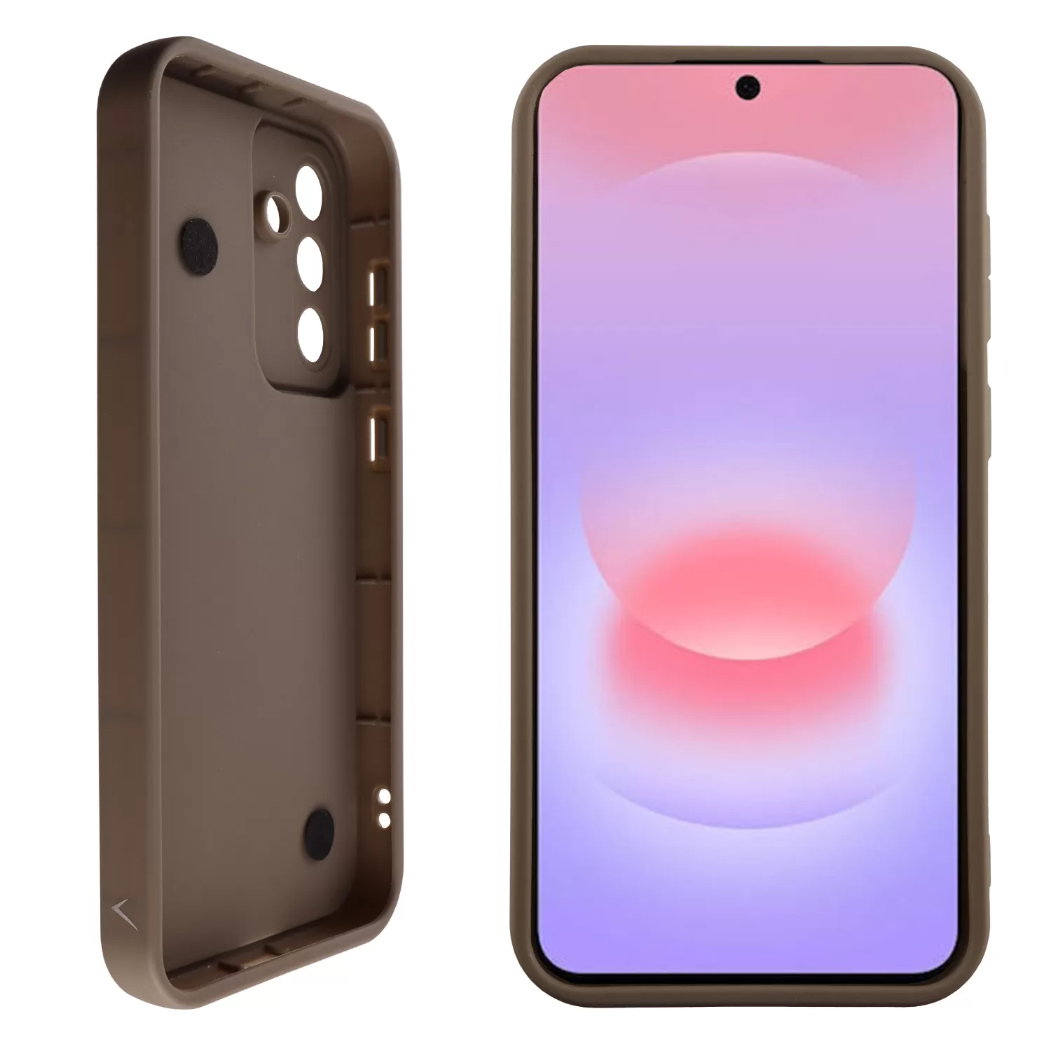 VOLTE-TEL SILICON TPU WITH STRAP ΘΗΚΗ SAMSUNG A37 5G A376 6.7in  FULL CAMERA PROTECTION BROWN WITH WHITE BUTTERFLIES - Image 3