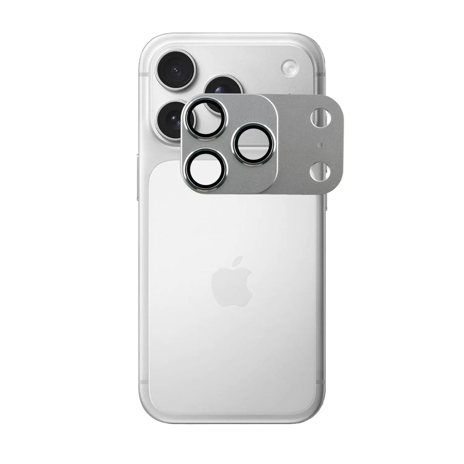 VOLTE-TEL CAMERA GLASS COVER IPHONE 17 PRO 6.3in 9H 0.30MM 3D AR ALUMINIUM-ELECTROPLATING FRAME - MAGNETIC SILVER - Image 2