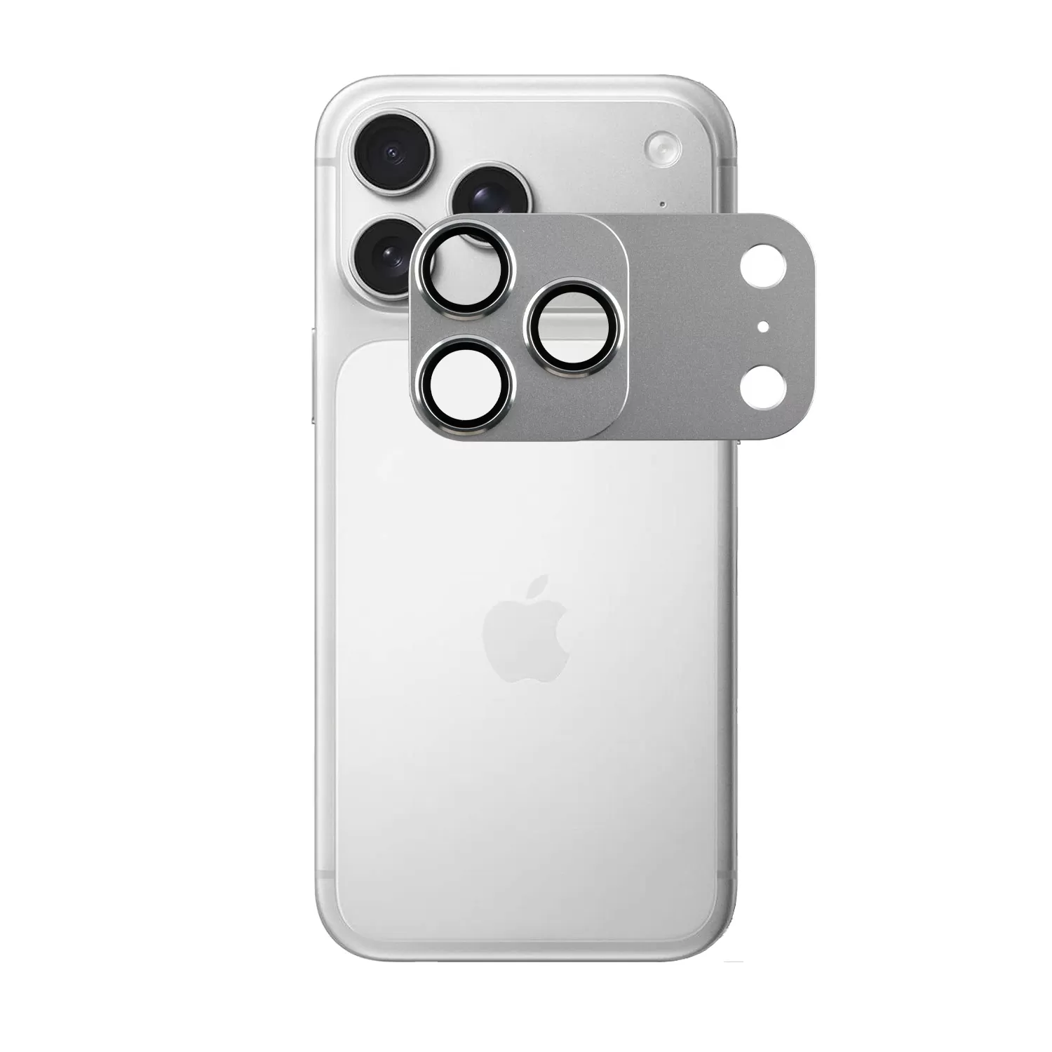VOLTE-TEL CAMERA GLASS COVER IPHONE 17 PRO MAX 6.9in 9H 0.30MM 3D AR ALUMINIUM-ELECTROPLATING FRAME - MAGNETIC SILVER - Image 2