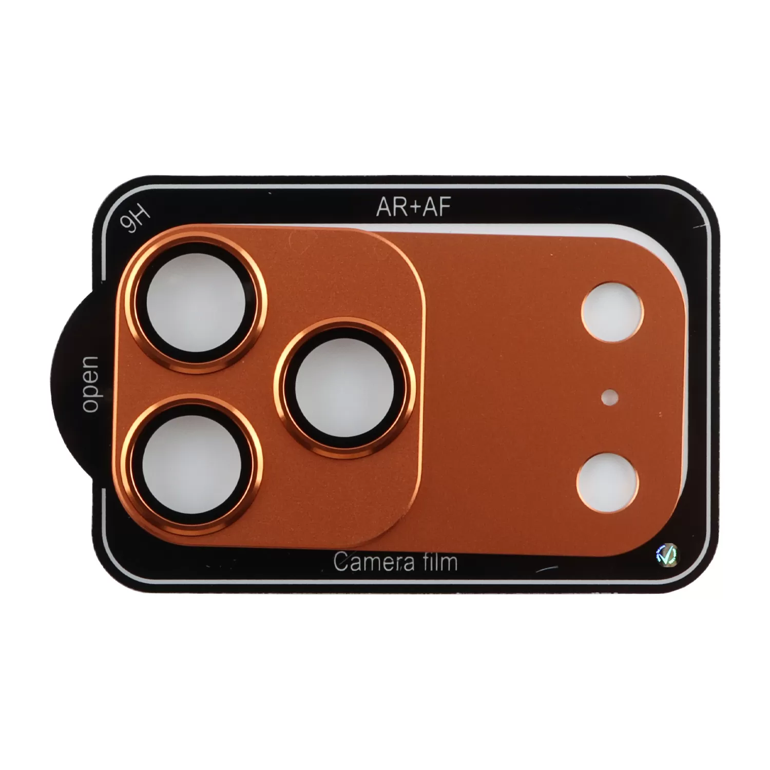 VOLTE-TEL CAMERA GLASS COVER IPHONE 17 PRO MAX 6.9in 9H 0.30MM 3D AR ALUMINIUM-ELECTROPLATING FRAME - MAGNETIC ORANGE - Image 3