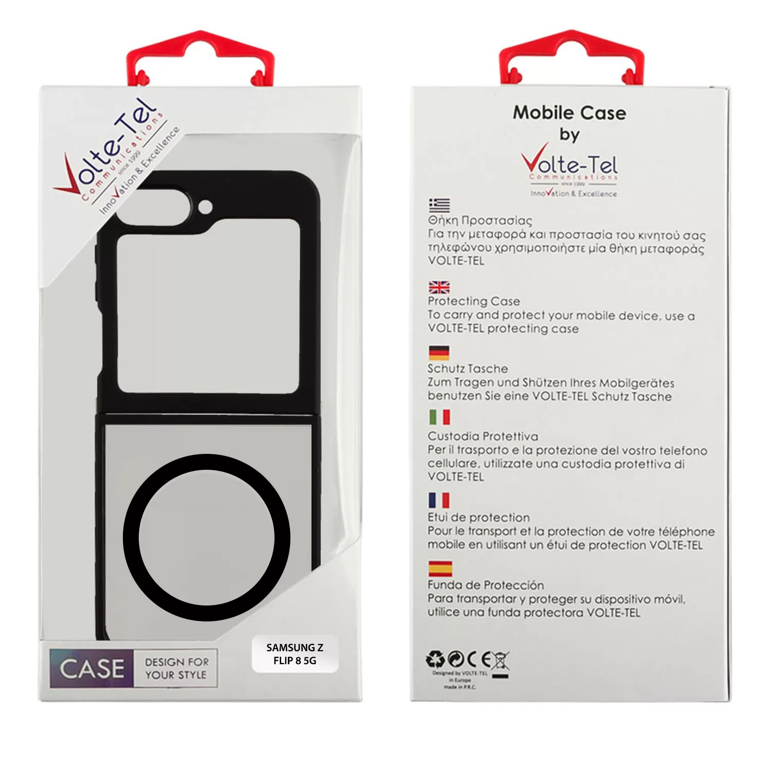 VOLTE-TEL ΘΗΚΗ SAMSUNG Z FLIP 8 5G F776 6.9in MAGSAFE BACK COVER TPU CAMERA GUARD BLACK - Image 4