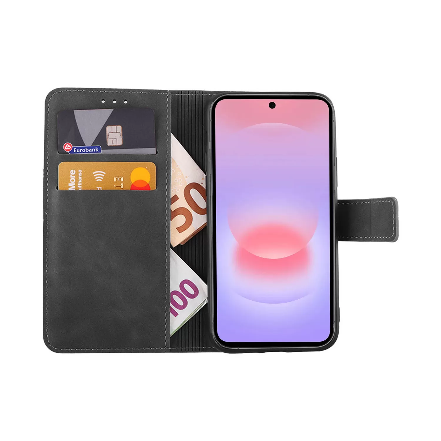 LIME ESSENTIAL ΘΗΚΗ SAMSUNG A37 5G A376 6.7in MAGNET BOOK STAND CLIP GREY - Image 2