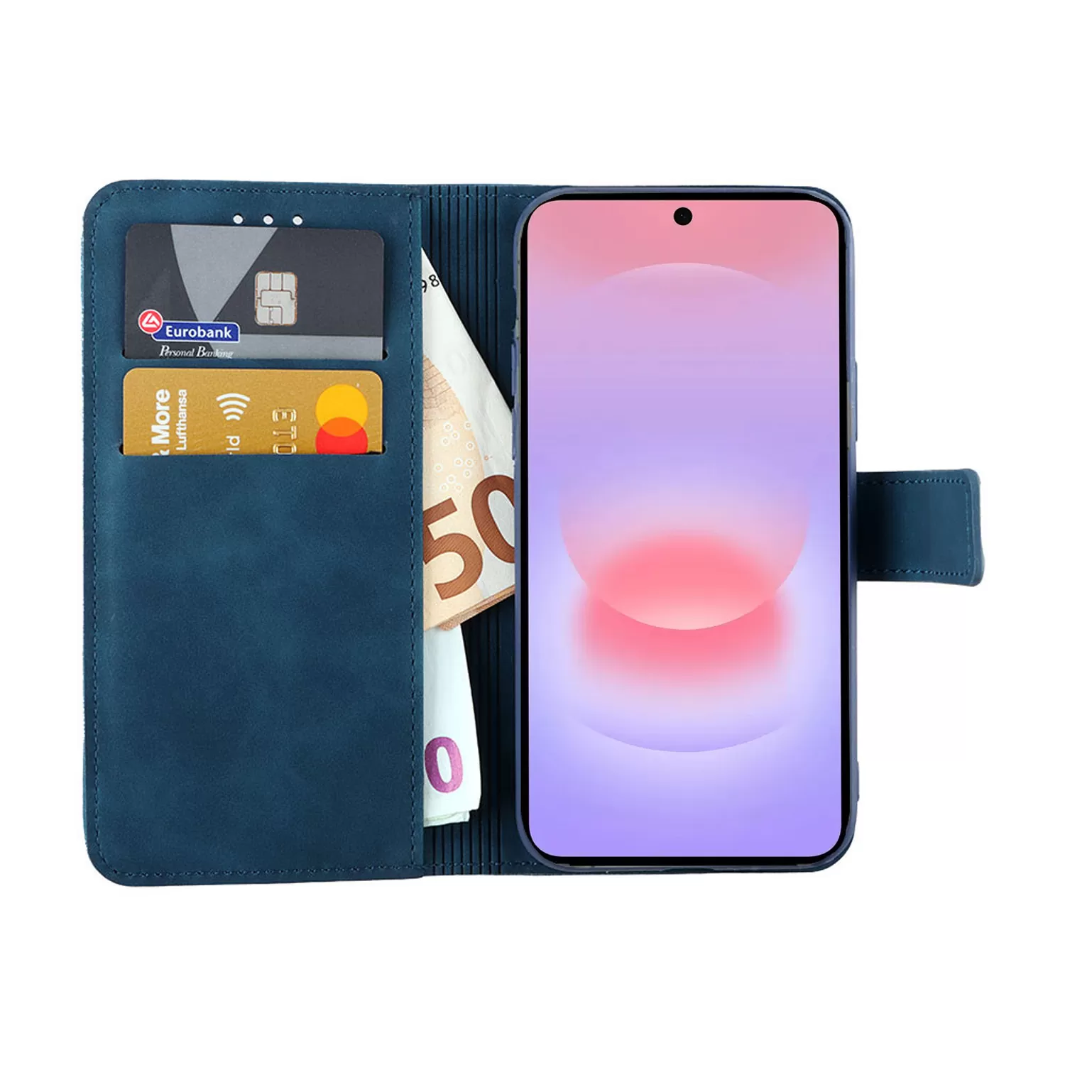 LIME ESSENTIAL ΘΗΚΗ SAMSUNG A37 5G A376 6.7in MAGNET BOOK STAND CLIP DARK BLUE - Image 2