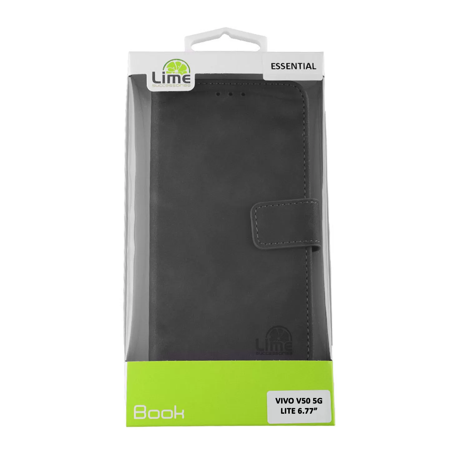 LIME ESSENTIAL ΘΗΚΗ VIVO V50 LITE 5G 6.77in MAGNET BOOK STAND CLIP GREY - Image 5