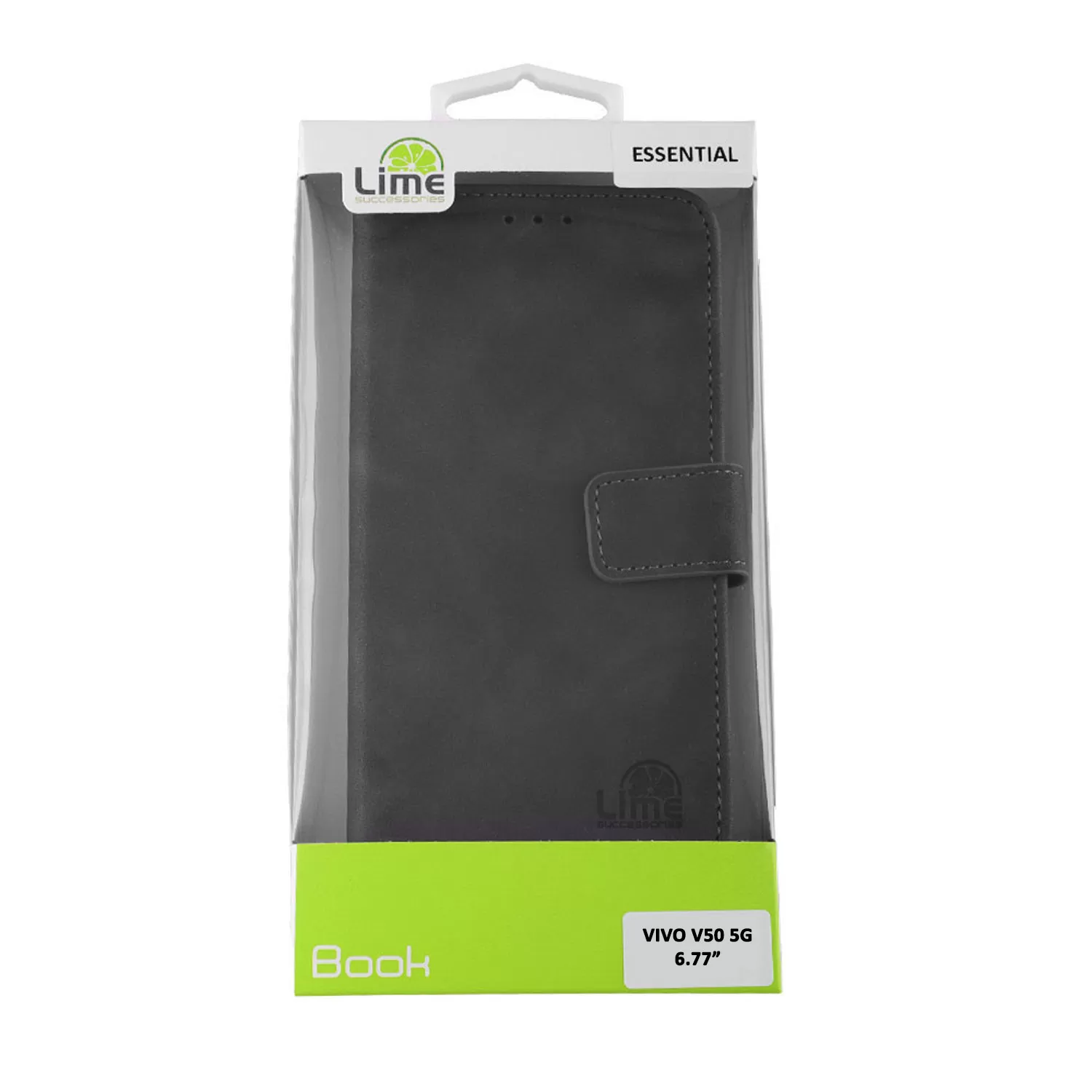 LIME ESSENTIAL ΘΗΚΗ VIVO V50 5G 6.77in MAGNET BOOK STAND CLIP GREY - Image 5