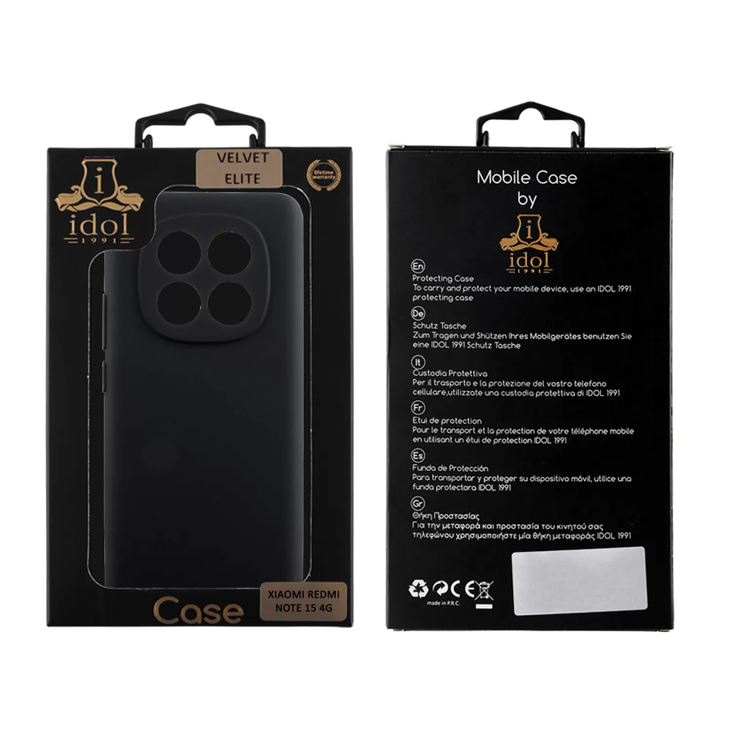 IDOL 1991 VELVET ELITE TPU ΘΗΚΗ XIAOMI REDMI NOTE 15 4G 6.77in 4 SIDE FULL CAMERA PROTECTION BLACK - Image 7