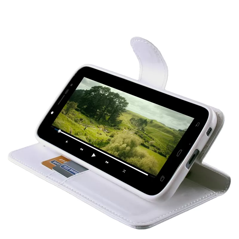 VOLTE-TEL LEATHER-TPU BOOK STAND ΘΗΚΗ ALCATEL PIXI FIRST 4024D WHITE - Image 4