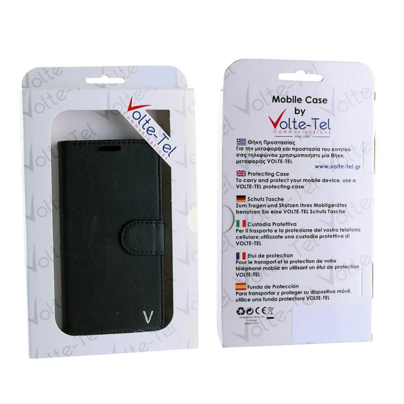 VOLTE-TEL LEATHER PU BOOK-STAND ΘΗΚΗ LENOVO VIBE S1 BLACK - Image 3