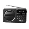 AKAI APR-300 ΦΟΡΗΤΟ ΨΗΦΙΑΚΟ ΡΑΔΙΟΦΩΝΟ ΜΕ BLUETOOTH V5.3 - ΟΘΟΝΗ ΚΑΙ ΕΞΟΔΟ ΑΚΟΥΣΤΙΚΩΝ - MICROSD MP3 ΜΑΥΡΟ