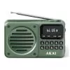 AKAI APR-300 ΦΟΡΗΤΟ ΨΗΦΙΑΚΟ ΡΑΔΙΟΦΩΝΟ ΜΕ BLUETOOTH V5.3 - ΟΘΟΝΗ ΚΑΙ ΕΞΟΔΟ ΑΚΟΥΣΤΙΚΩΝ - MICROSD MP3 ΠΡΑΣΙΝΟ
