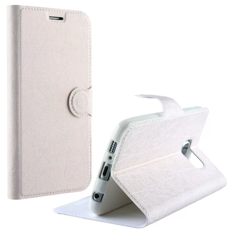 VOLTE-TEL LEATHER-TPU BOOK STAND ΘΗΚΗ SAMSUNG S6 G920 LINE WHITE