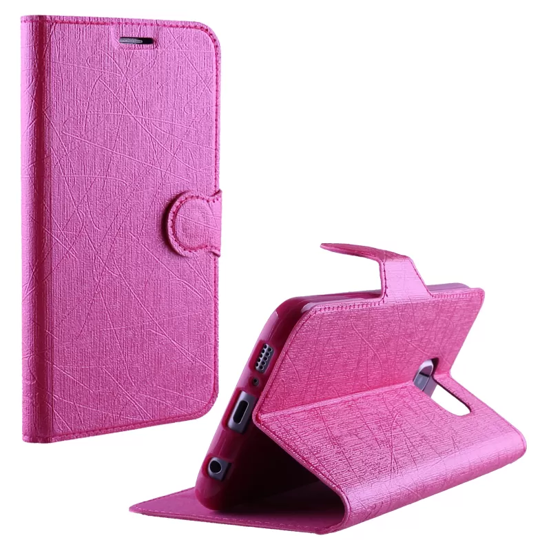 VOLTE-TEL LEATHER-TPU BOOK STAND ΘΗΚΗ SAMSUNG S6 G920 LINE PINK