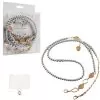 VOLTE-TEL NECK STRAP - ΑΛΥΣΙΔΑ ΛΑΙΜΟΥ ΓΙΑ ΘΗΚΕΣ WHITE PEARLS WITH GOLD CHAIN VT426 130cm